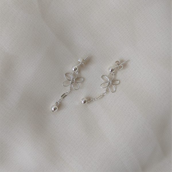 jasmine earrings silver