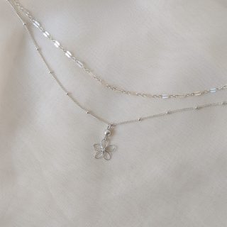 sea lavender necklace silver