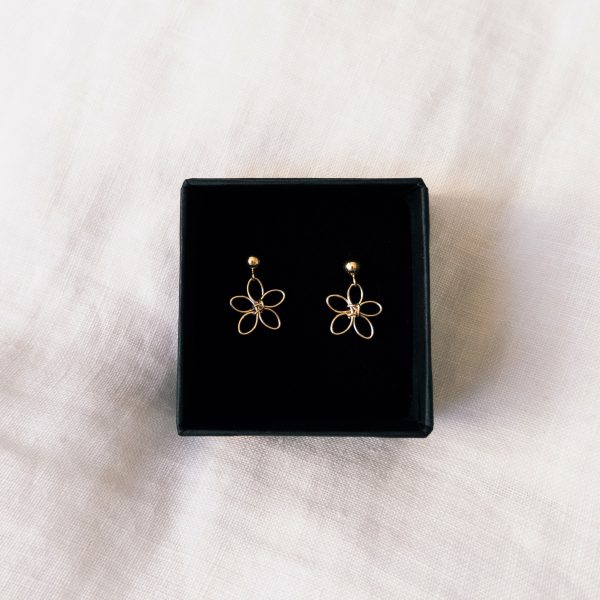 wildflower earrings in gift box