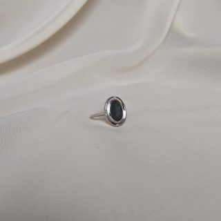silver portrait ring
