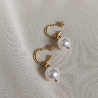 gold ornate earrings